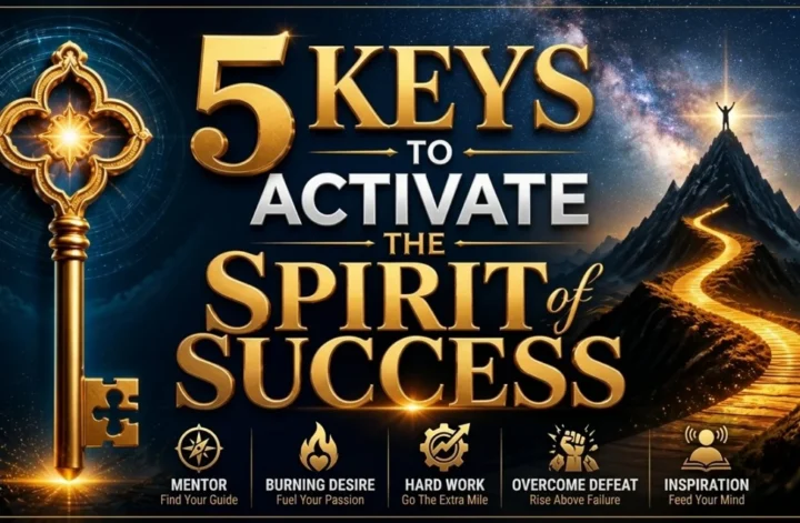 5 keys to activate the spirit of success – mentor, burning desire, hard work, overcome defeat, and inspiration