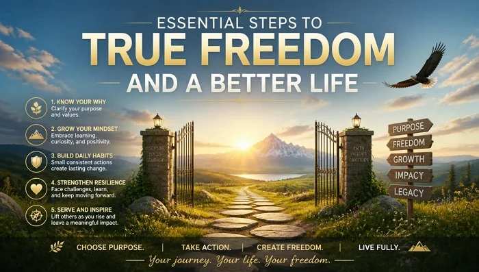 Essential steps to true freedom and a better life through personal growth and self-improvement